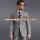 SUPER 130'S Wool 100% peak Lapel grey two buttons letterman jacket wholesale